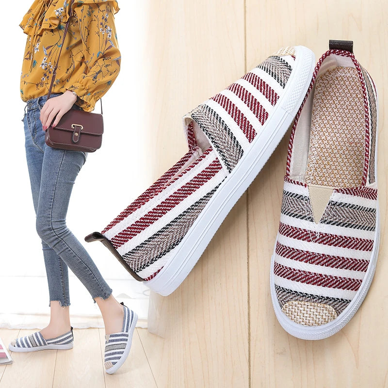 2024 Shoes Women's Summer Mesh Breathable Flat Shoes Ladies Comfort Light Sneaker Socks Women Slip on Loafers