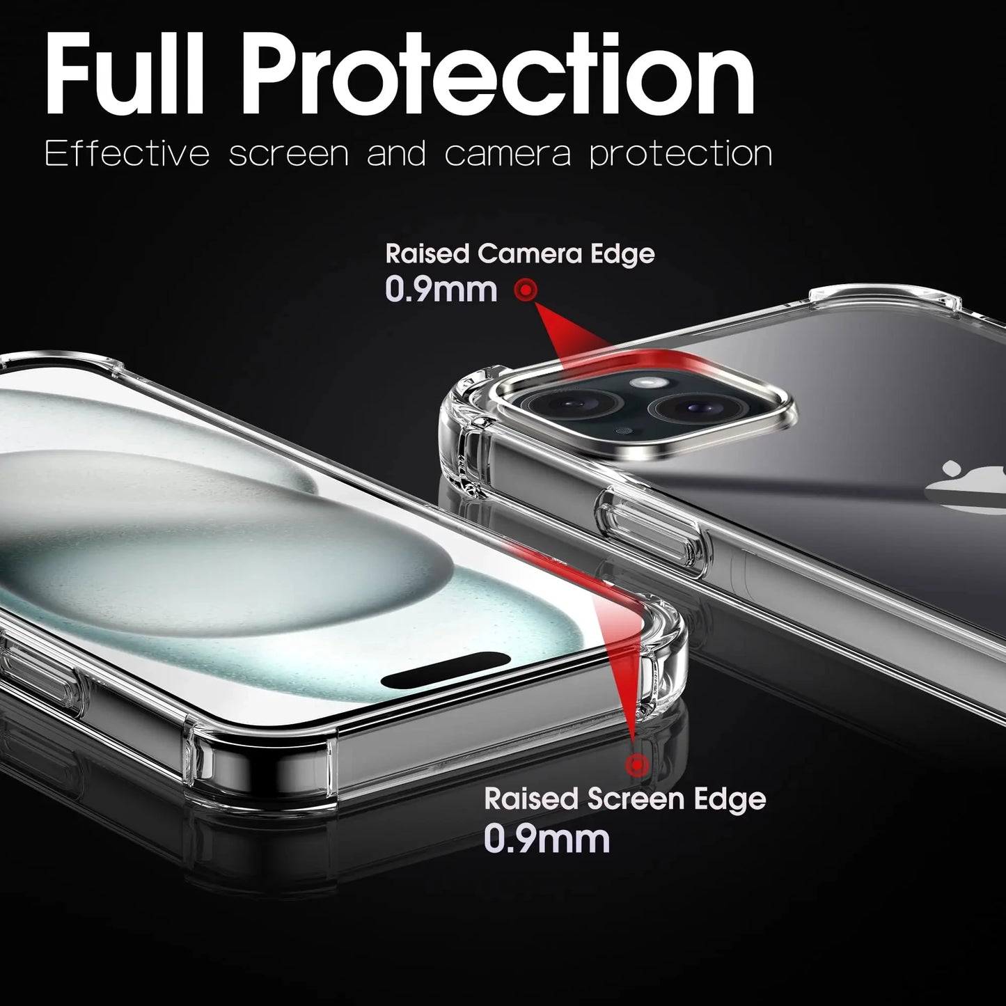 Shockproof Clear Phone Case For iPhone 16 15 13 11 12 14 Pro Max Plus Mini X XR XS Silicone Protection Transparent Accessories