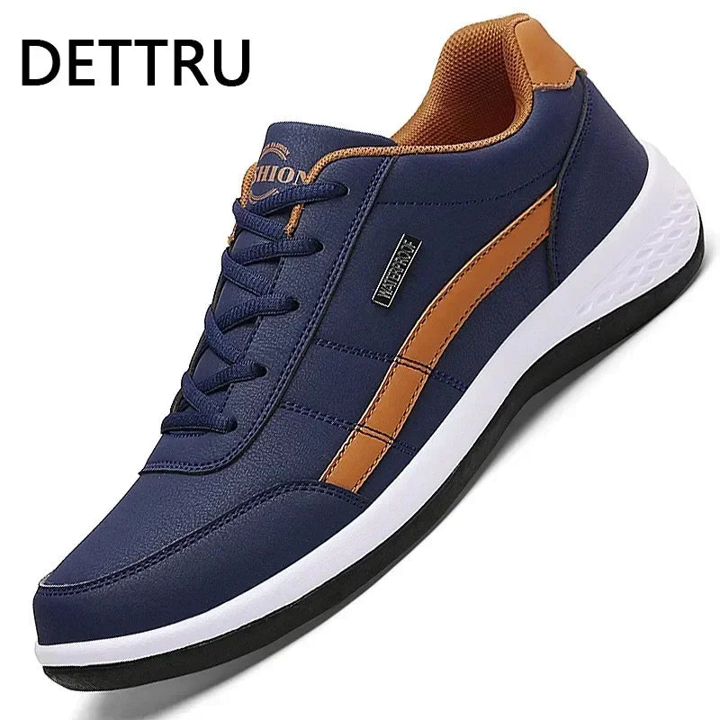 Leather Men's Shoes Luxury Brand England Trend Casual Shoes Men Sneakers Breathable Leisure Male Footwear Chaussure Homme