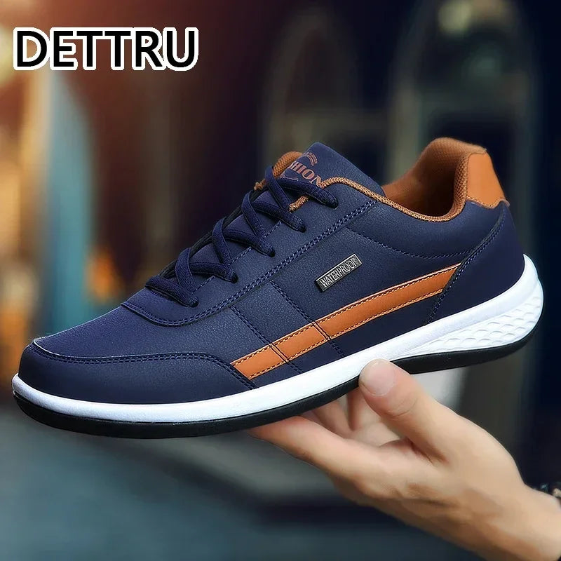 Leather Men's Shoes Luxury Brand England Trend Casual Shoes Men Sneakers Breathable Leisure Male Footwear Chaussure Homme