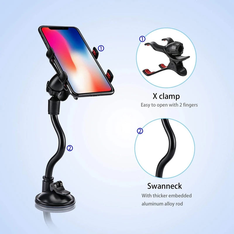 For Samsung/Iphone Universal Suction Cup Sucker Car Windshield Mount Phone Holder,Dashboard Stand Glass Sticky Bracket Stents