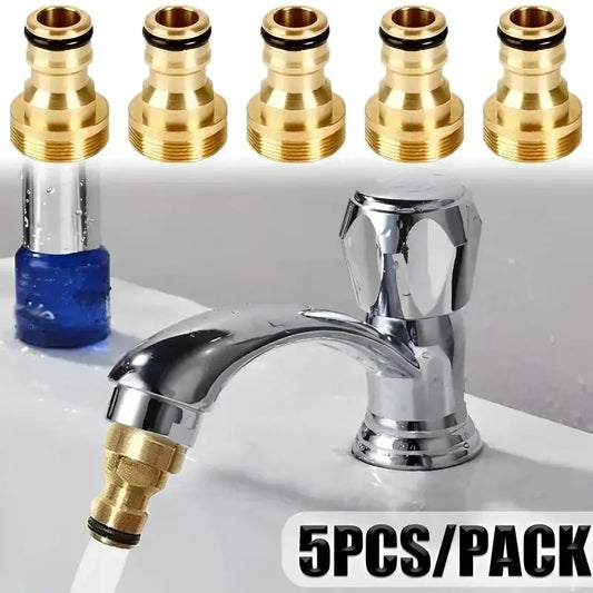 1/2/5PCS Universal Tap Kitchen Adapters Brass Faucet Watering Garden Tools Tap Connector Mixer Hose Adaptor Basin Fitting